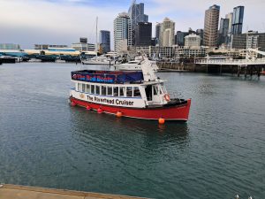 The Red Boats Auckland Harbour cruise boat on Auckland Harbour